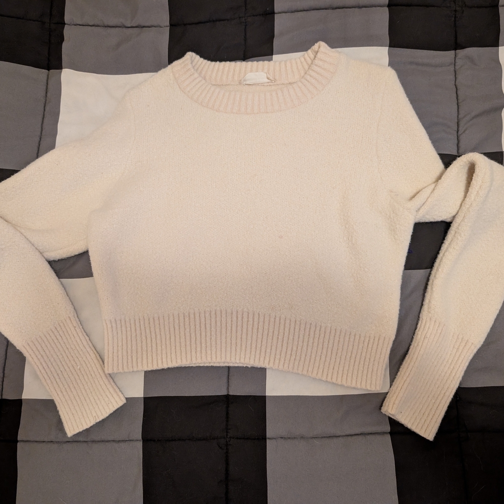 Altar'd State Cream Crew Neck Sweater